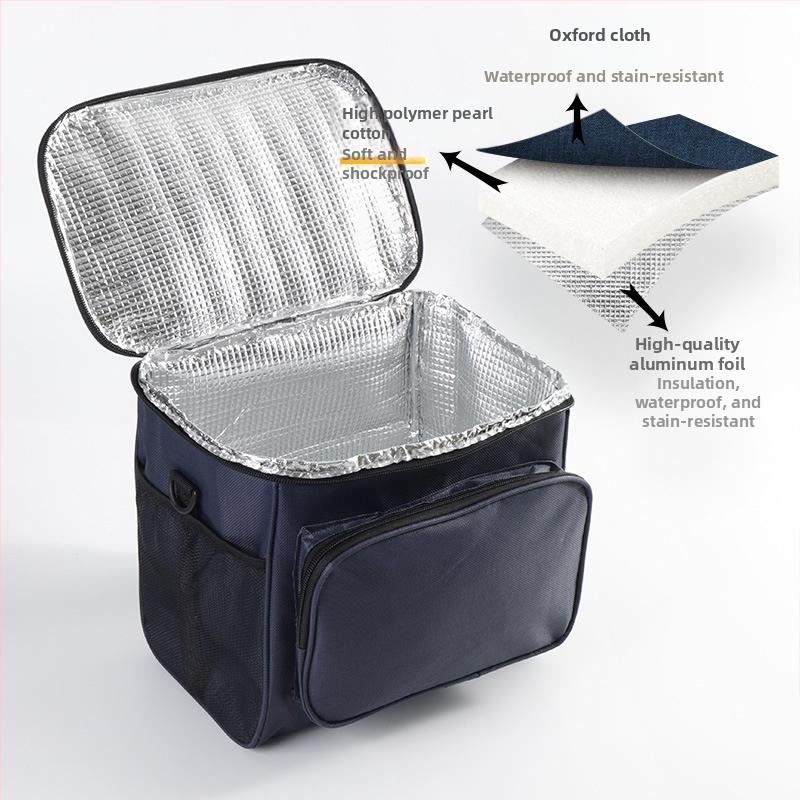 Ланч-баг Weekeight, Oxford плат, 5L капацитет, преносим, стил Нов китайски стил