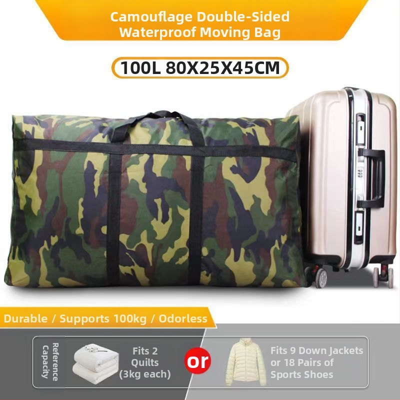 Αποθηκευτική τσάντα για κουβέρτες και ρούχα, αδιάβροχη, παχύτερη, χωρίς οσμές, διπλής όψης, προσαρμόσιμη