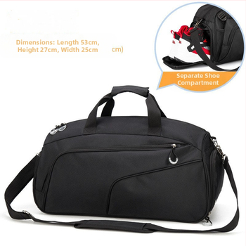 Ανδρική διπλωτή ταξιδιωτική τσάντα 20-35L, πολυεστέρας, αδιάβροχη, διαχωρισμός στεγνό-βρεγμένο, πολύ ελαφριά