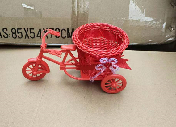 Košara za cvijeće za bicikl od plastike, plastično pletena, model BC-2, Xinwang – moderni minimalistički stil, za skladištenje i dekoraciju