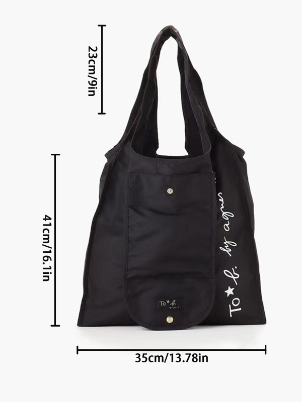 Geantă de umăr pentru cumpărături, pliabilă și portabilă, stil unisex, poliester, eco-friendly.