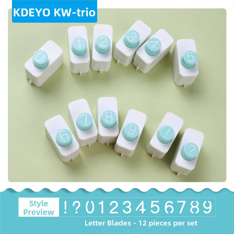 Машина за релеф на букви с комплект от 26 букви (Kw-trio/Kedeyou; Модел YHJ-ZM Powder; Дебелина на перфориране: 3; Брой дупки: 4; Метод на пробиване: ръчно)