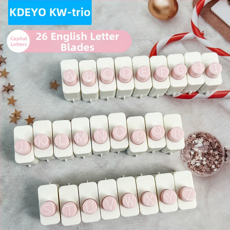 Машина за релеф на букви с комплект от 26 букви (Kw-trio/Kedeyou; Модел YHJ-ZM Powder; Дебелина на перфориране: 3; Брой дупки: 4; Метод на пробиване: ръчно)