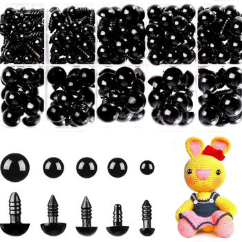 Plastične sigurnosne oči s podloškom za plišane medvjediće, lutke i životinjske rukotvorine