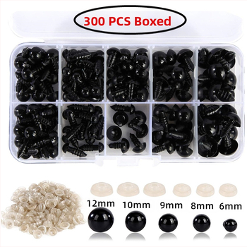 Πλαστικά Ασφαλή Μάτια με Ροδέλα για Αρκουδάκια, Κούκλες και Ζωικά Χειροτεχνήματα