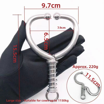 Govs deguna sprādze — spirāldeguna gredzens, vilkšanas instruments, deguna knaibles