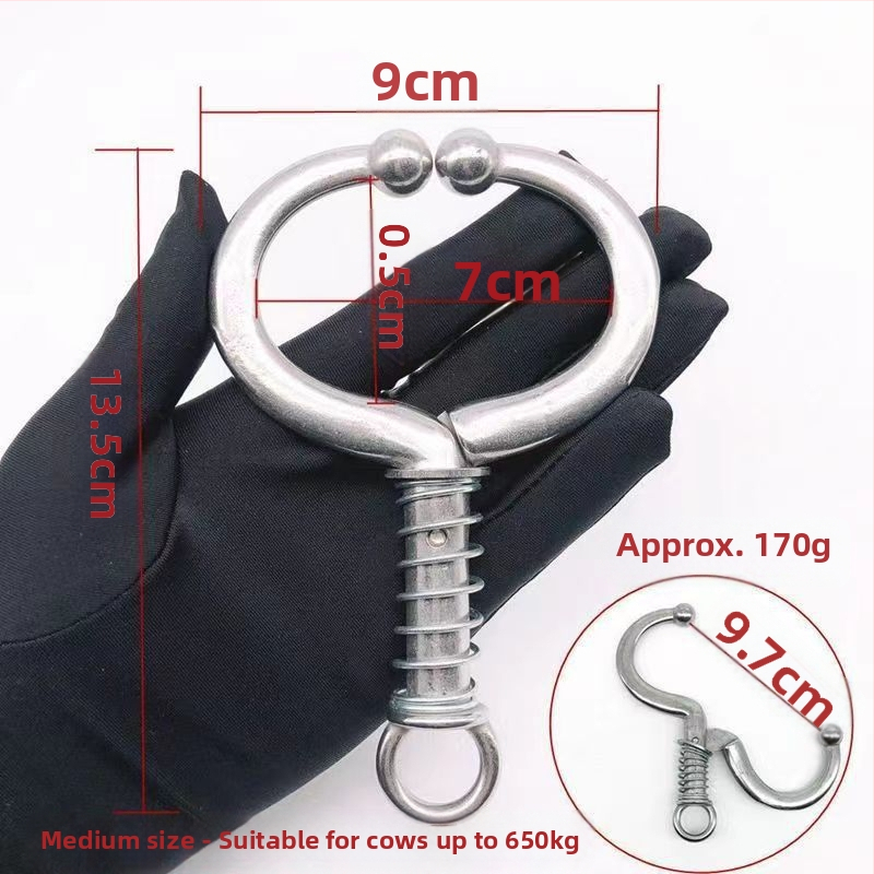 Govs deguna sprādze — spirāldeguna gredzens, vilkšanas instruments, deguna knaibles