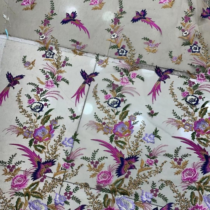 Retro stilā mežģīņu tīklu kleita — materiāls: poliestera pavedieni; Piemērošana: sieviešu apģērbs, kleita, kāzu kleita, bērnu apģērbs; Zīmols: Tianhai Textiles