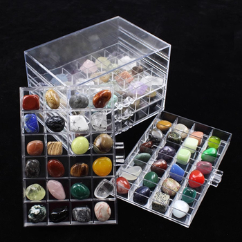 Επιτραπέζιο κουτί αποθήκευσης με θήκες, PS πλαστικό, χωρητικότητα 1 λίτρο, μοντέρνος μινιμαλιστικός σχεδιασμός