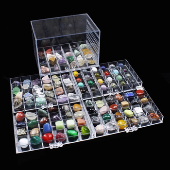 Επιτραπέζιο κουτί αποθήκευσης με θήκες, PS πλαστικό, χωρητικότητα 1 λίτρο, μοντέρνος μινιμαλιστικός σχεδιασμός