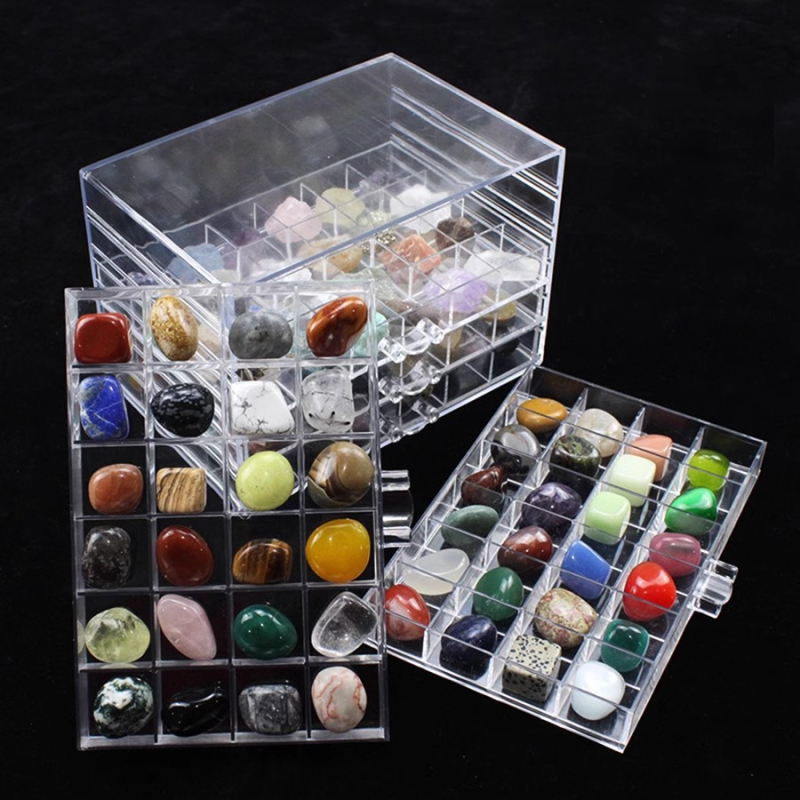 Desktop kutija za pohranu s pregradama, PS plast, kapacitet 1 L, moderni minimalistički stil