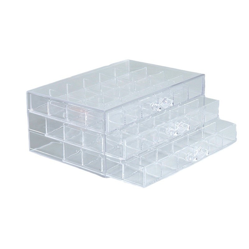 Desktop kutija za pohranu s pregradama, PS plast, kapacitet 1 L, moderni minimalistički stil