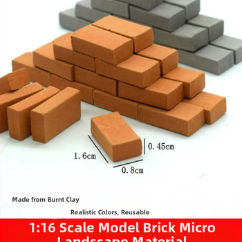 Керамични тухли за архитектурен модел за DIY мини ландшафт, сглобени