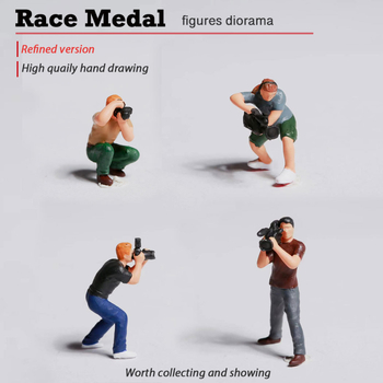 1:87 миниатюрна фотографска фигура, смола – RACE MEDAL, опакована в кутия, за възраст 15–35 г