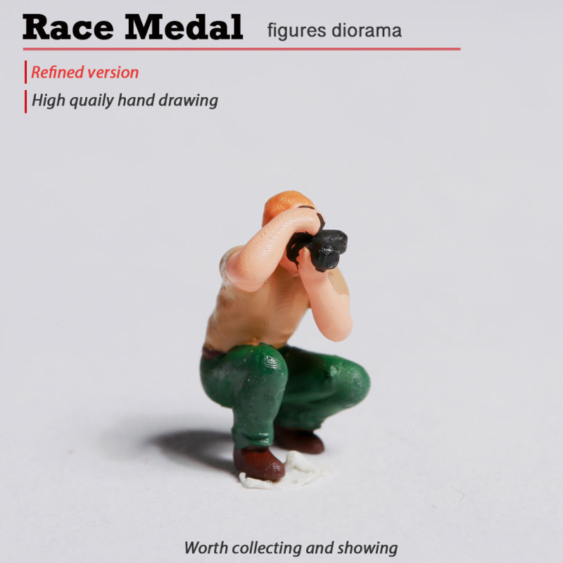1:87 миниатюрна фотографска фигура, смола – RACE MEDAL, опакована в кутия, за възраст 15–35 г