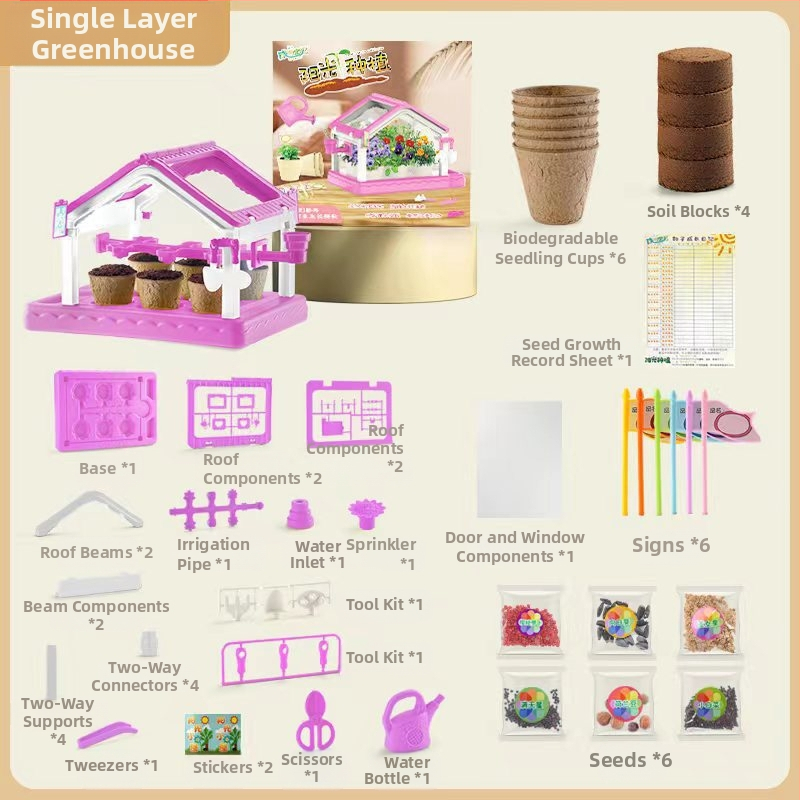 DIY Augimo stebėjimo rinkinys augalams - Plastmasinis, Daugiafunkcinis, Nėra Elektros, 4–6 metų vaikams