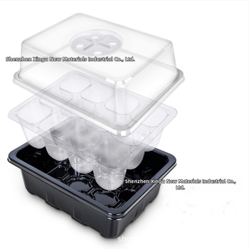 Πλαστική θήκη σπορείων με 6/12 οπές, διαπερατή και διαφανής, για καλλιέργεια σε θερμοκήπιο