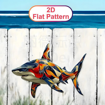 Железна художествена скулптура: делфин и акула за домашен аквариум, железна изработка Lee, модерен минимализъм