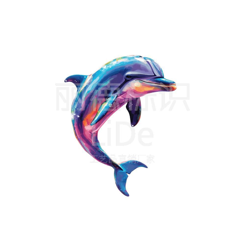 Željezna umjetnička skulptura: delfin i morski pas dekor za kućni akvarij, Lee – metalna izrada, moderni minimalistički stil