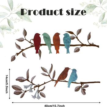 Метално стенно изкуство с птица, модерен минимализъм, за вътрешно и външно използване в дома и градината