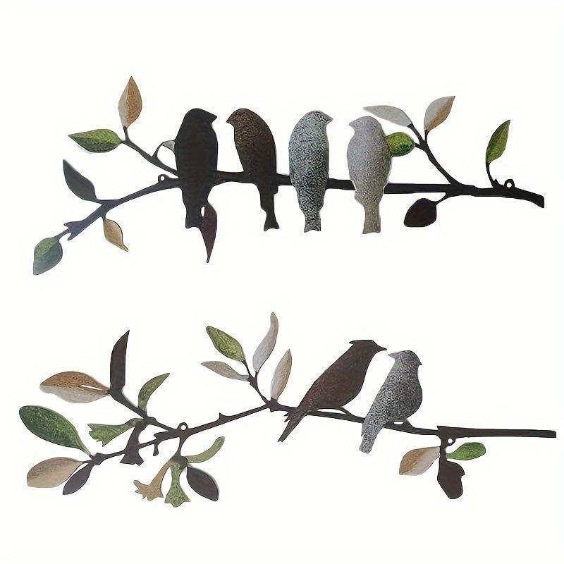 Метално стенно изкуство с птица, модерен минимализъм, за вътрешно и външно използване в дома и градината