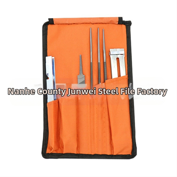 Комплект файлове за верижна резачка, стоманени, 9 части, дължина 200 мм, кръгло сечение, фини зъби