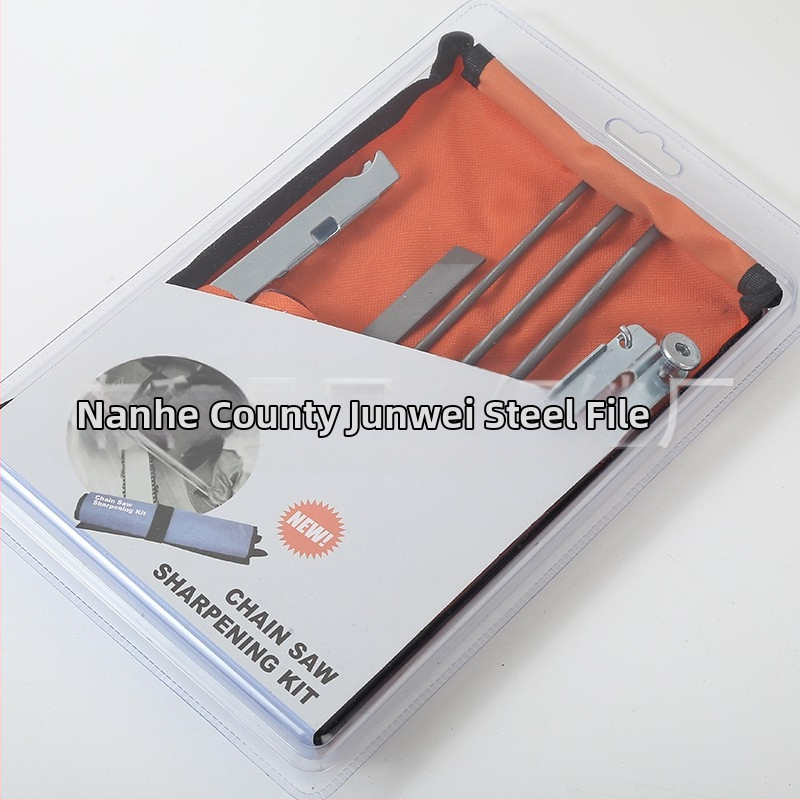 Комплект файлове за верижна резачка, стоманени, 9 части, дължина 200 мм, кръгло сечение, фини зъби