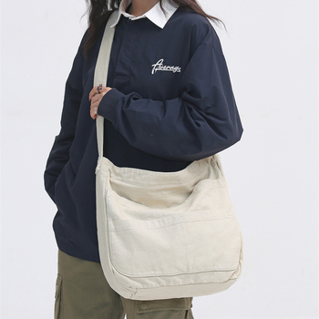 Platnena tote torba sa zipom, unutarnji džep sa zipom, horizontalni kvadratni oblik