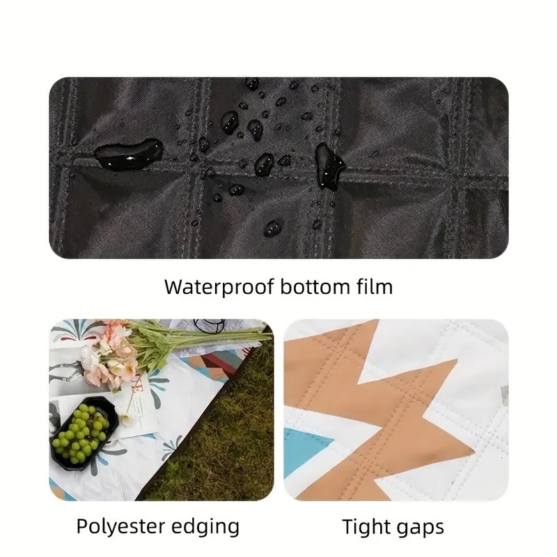 Āra piknika un kempinga paklājs, ūdensnecaurlaidīgs, 240T pongee, Oxford audums, svars 1,2 kg, ietilpība 5–8 cilvēki