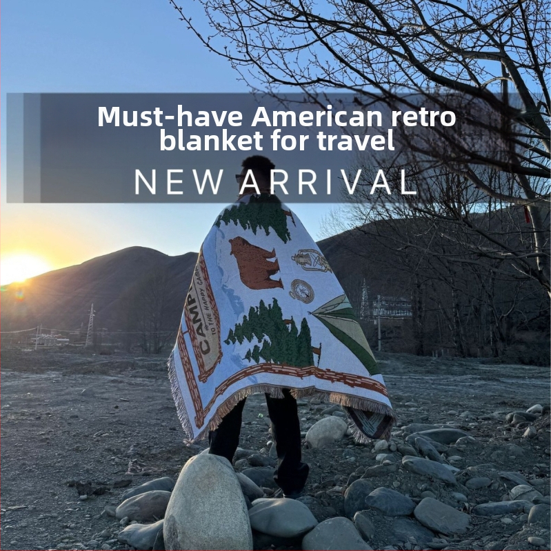 Cape pleds kempingam, kokvilna, 800–999 g, vienkrāsains raksts, pavasaris un rudens