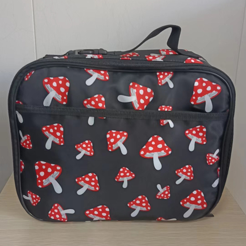 Θερμομονωτική τσάντα γεύματος για μαθητές, πολυεστέρας, ρετρό στιλ αντίκα, φορητή, συμβατή με παγοκύστη