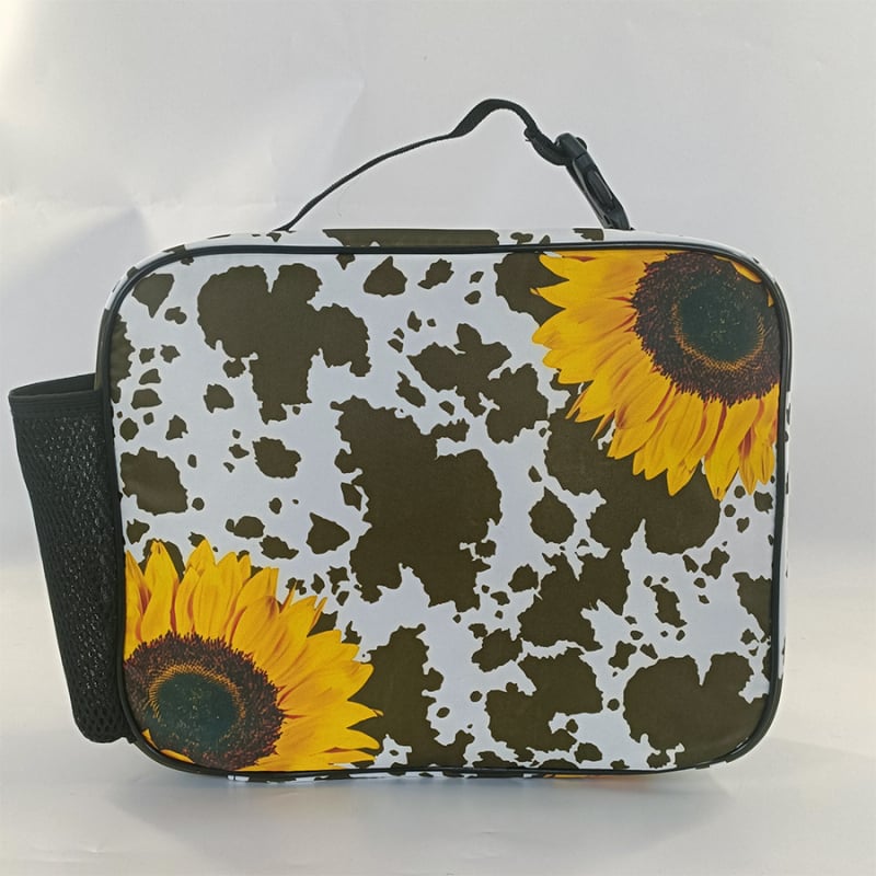 Θερμομονωτική τσάντα γεύματος για μαθητές, πολυεστέρας, ρετρό στιλ αντίκα, φορητή, συμβατή με παγοκύστη