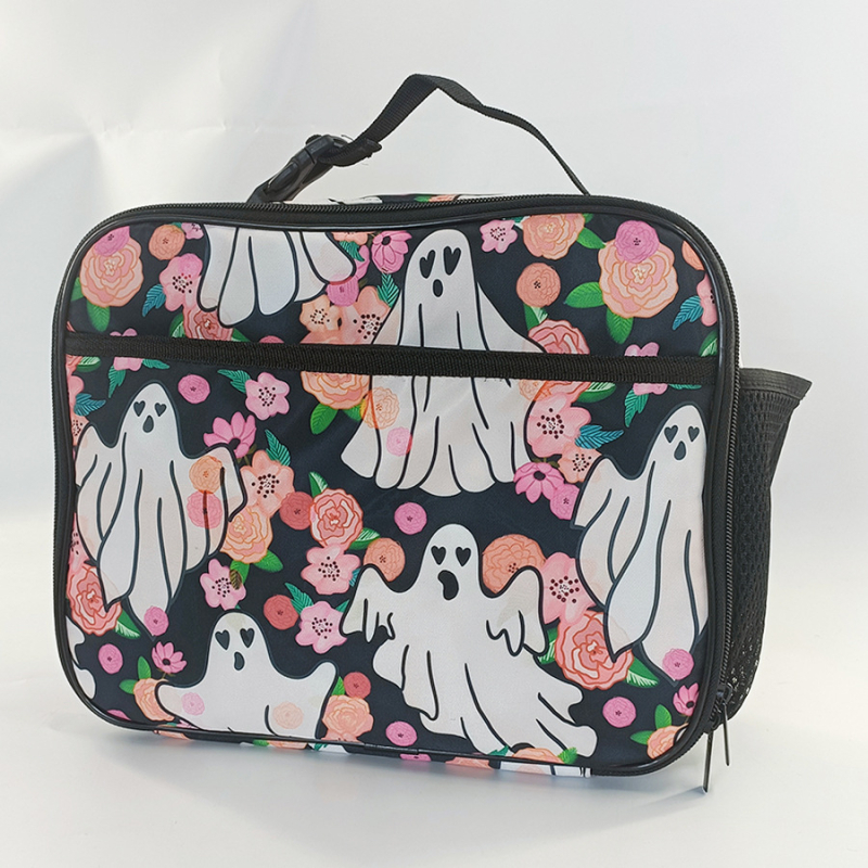 Θερμομονωτική τσάντα γεύματος για μαθητές, πολυεστέρας, ρετρό στιλ αντίκα, φορητή, συμβατή με παγοκύστη