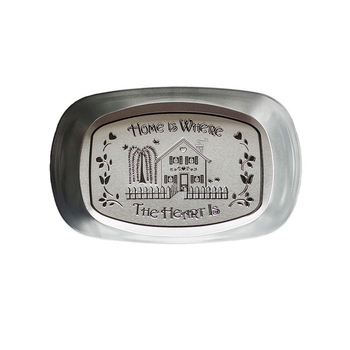 Къмпинг плодова чиния, преносима чиния от цинкова ламарина, ултралека метална чиния за пикник и барбекю, многофункционална