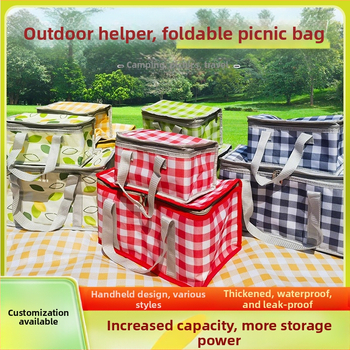 Taška na piknik s izoláciou (Materiál: Oxford látka; Štýl: Moderný, štvorcový; Kategória: Ice pack, Piknik taška; Pôvod: Wenzhou; Uvedenie: leto 2024)