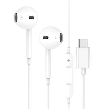 In-ear кабелни слушалки с басов звук и микрофон, модел 20160517, кабел 120 см