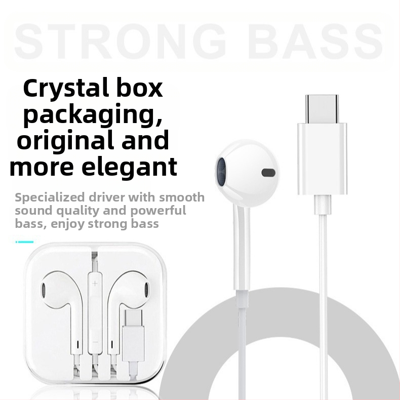 In-ear кабелни слушалки с басов звук и микрофон, модел 20160517, кабел 120 см