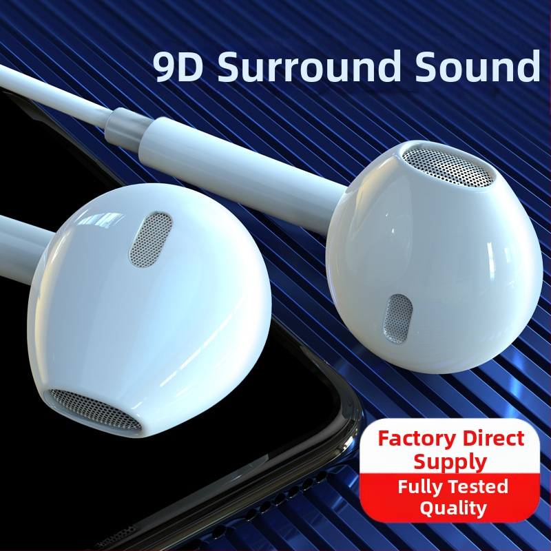 In-ear кабелни слушалки с басов звук и микрофон, модел 20160517, кабел 120 см