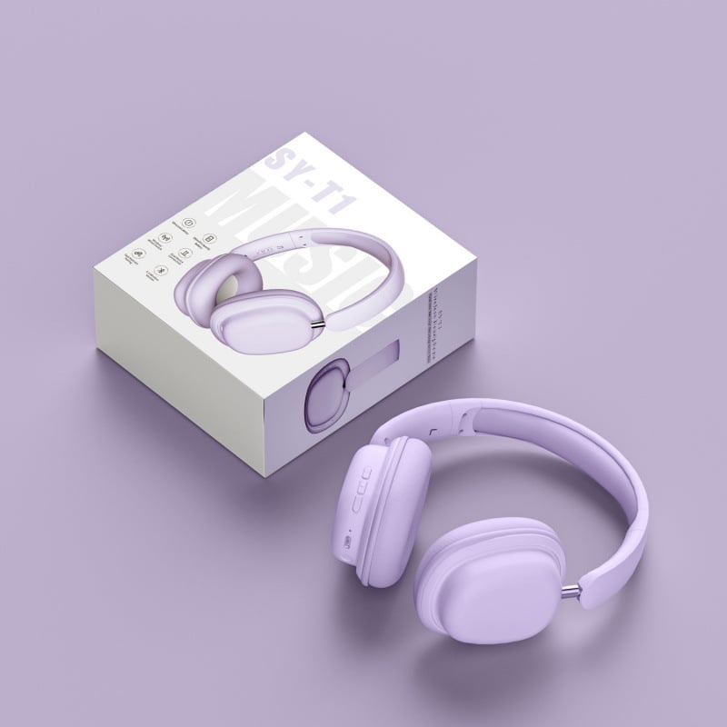 T1 безжични слушалки за глава, Bluetooth 5.3, обхват 10 м, живот на батерията 8+ ч., стерео звук
