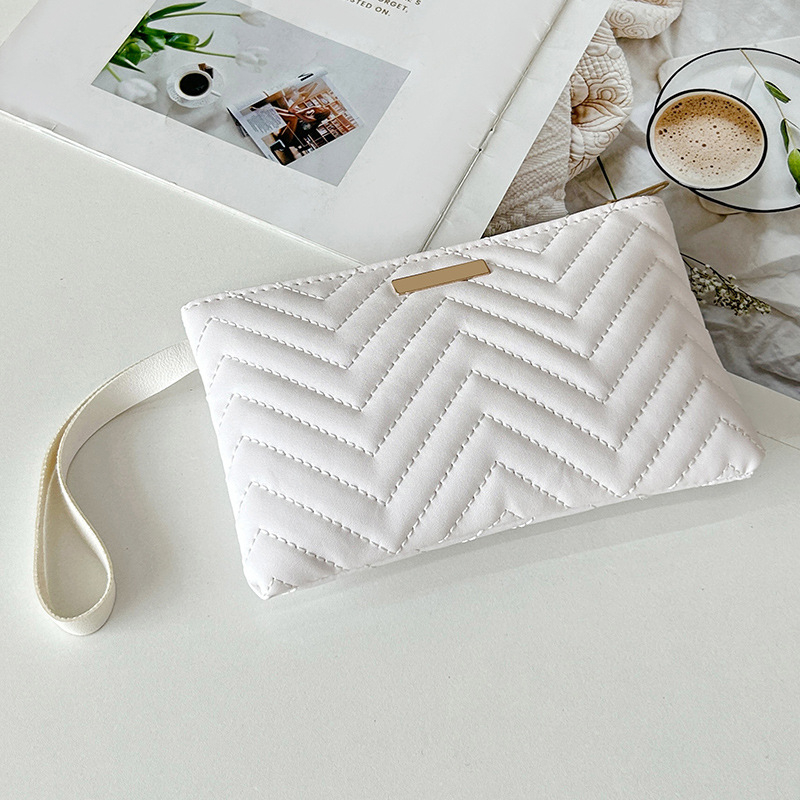 Mini PU kvadratinė rankinė-clutch su išsiuvinta telefono kištele ir ID kištele — užtrauktukas, vidinė sintetinės odos pamušalas, miesto minimalistinis stilius, pavasaris 2025