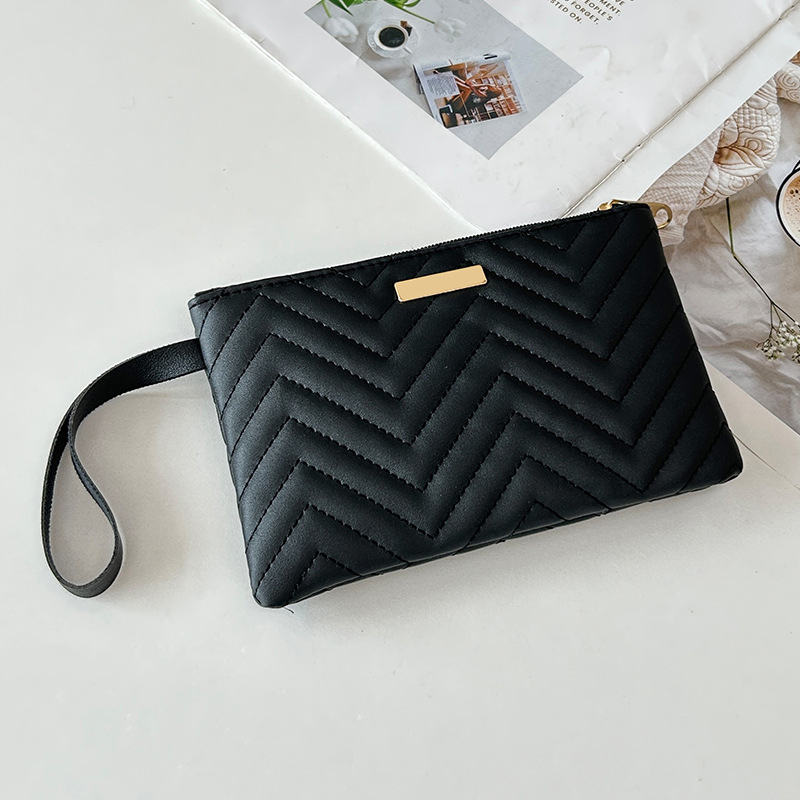 Mini PU kvadratinė rankinė-clutch su išsiuvinta telefono kištele ir ID kištele — užtrauktukas, vidinė sintetinės odos pamušalas, miesto minimalistinis stilius, pavasaris 2025