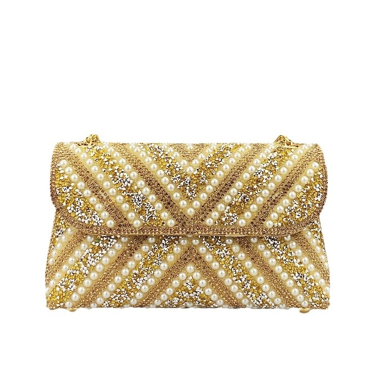 Вечерна клатч чанта с кристали и синджир, PU материал, малък квадратен формат, джоб за телефон, полиестерна подплата, капак за затваряне, сезон: зима 2023