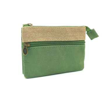 Monetų piniginė iš medvilnės audinio, vienspalvė, miesto minimalistinis stilius, pamušalas poliesterio-pamuko