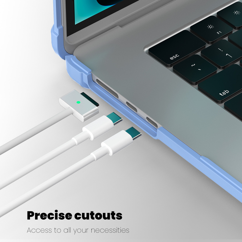 TPU apsauginis gaubtelis su aušinimo stovelė MacBook Pro/Air, matinė apdaila
