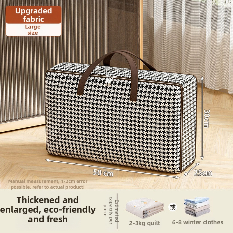 Чанта за съхранение на завивки и дрехи, чанта за ръка, нетъкан текстил, мултифункционална, подходяща за преместване, пътуване и спалня, модел 103