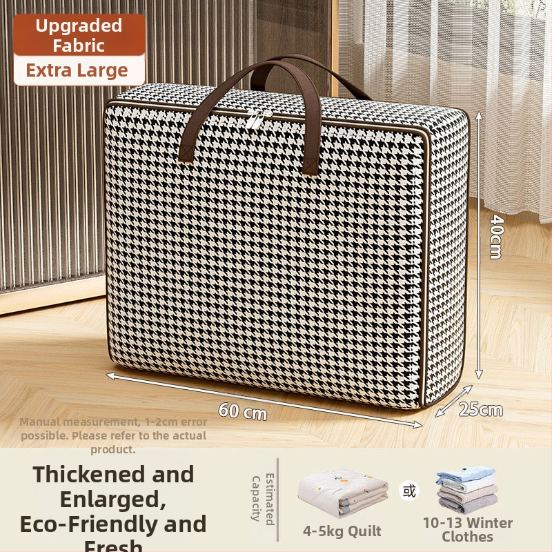 Чанта за съхранение на завивки и дрехи, чанта за ръка, нетъкан текстил, мултифункционална, подходяща за преместване, пътуване и спалня, модел 103