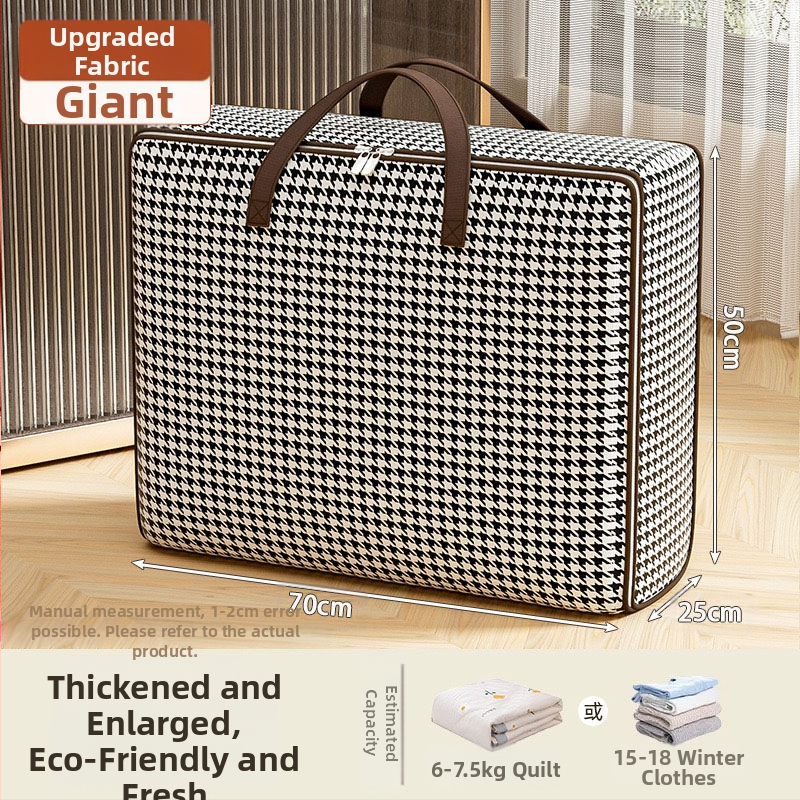 Чанта за съхранение на завивки и дрехи, чанта за ръка, нетъкан текстил, мултифункционална, подходяща за преместване, пътуване и спалня, модел 103