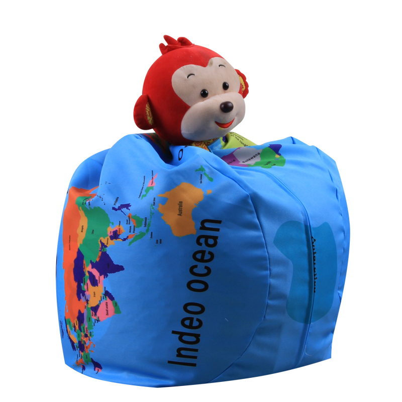 LC022 Geantă rotundă din poliester pentru depozitare – mingi sportive și jucării pufoase, capacitate mare, imprimeu, utilizare interioară/exterioară