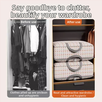 Τσάντα αποθήκευσης παπλωμάτων, κύβος σχήματος, μη υφαντό ύφασμα, πολυλειτουργική, για βαμβακερά παπλώματα, μικροαντικείμενα και ρούχα, αποθήκευση υπνοδωματίου