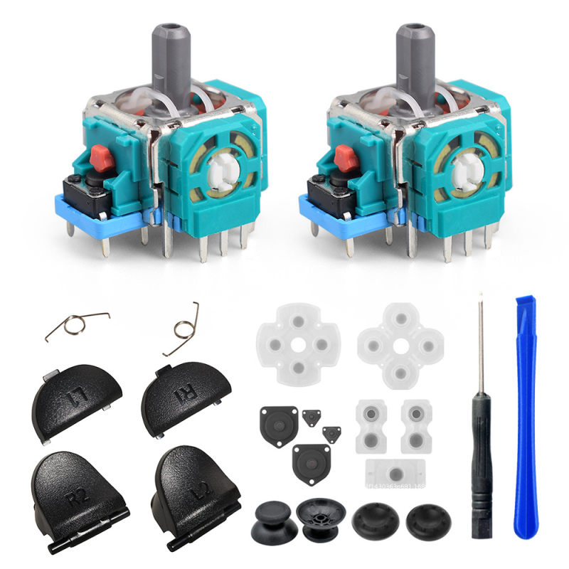 PS4 ovládač opravné diely, ABS materiál, kompatibilné s PS4, balenie 10 kusov, vodivé lepidlo pre hubovité tlačidlá L1 R1 L2 R2